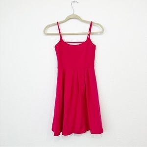 Susana Monaco | Hot Pink Pleated Front Circle Skirt Tank Dress Sz XS